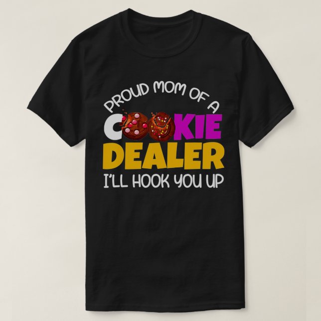 Camiseta Orgulhosa Mãe De Uma Garota De Bolachas Líder De T (Frente do Design)