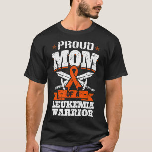 Camiseta Orgulhosa Mãe De Uma Guerreira Da Mão-De-Leucemia