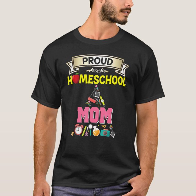 Camiseta Orgulhosa Mãe De Volta À Mamãe Da Escola Mãe K (Frente)