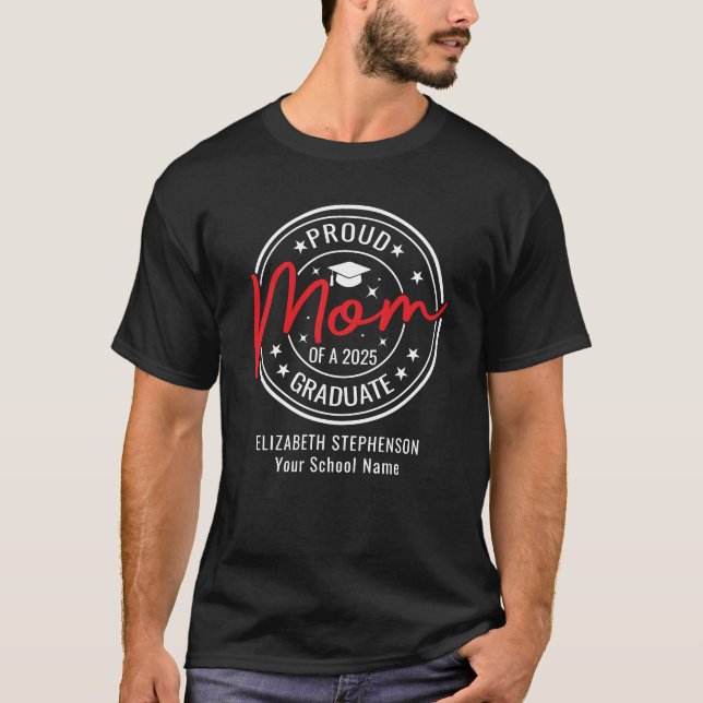 Camiseta Orgulhosa Mãe do formando combinando com a família (Frente)