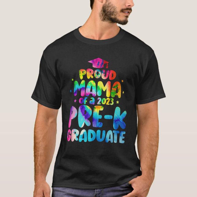 Camiseta Orgulhosa mãe do Formando da pré-escola 2023 Pre K (Frente)