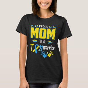 Camiseta Orgulhosa Mãe do Guerreiro T21 Conscientização do