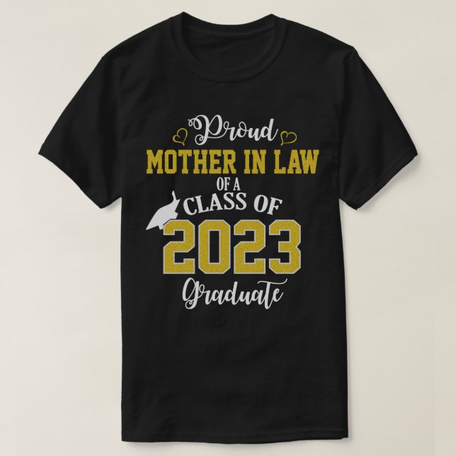 Camiseta Orgulhosa Mãe em Direito de Formando Escolar de 20 (Frente do Design)