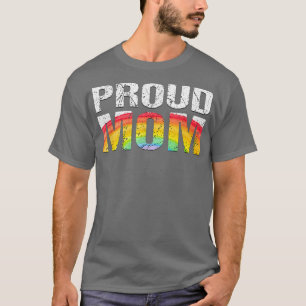 Camiseta Orgulhosa Mãe Fila LGBTQ Orgulho gay Mês Bandeira