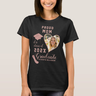 Camiseta Orgulhosa Mãe Formando Classe de Foto do Formando 
