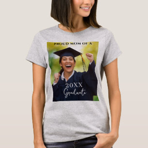 Camiseta Orgulhosa Mãe Foto de Formatura