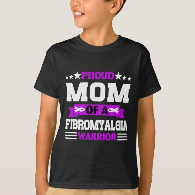 Camiseta Orgulhosa Mãe Guerreira De Uma Consciência Da Fibr (Frente)