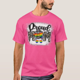 Camiseta Orgulhosa Mãe LGBTQ Bandeira Arco-Íris LGBT Orgulh
