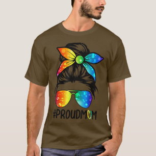 Camiseta Orgulhosa Mãe Maldita Cabelo LGBT Suporte a Orgulh