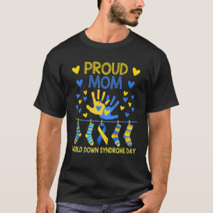Camiseta Orgulhosa Mãe T21 Dia de Consciência da Síndrome d