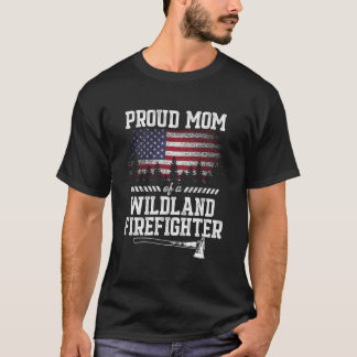 Camiseta Orgulhosa Mãe Wildland Bombeiro