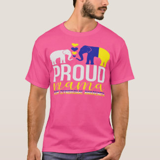 Camiseta Orgulhosa Mama e Elefante Bebês síndrome de descid