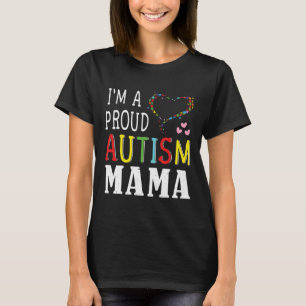 Camiseta Orgulhosa Mama Quebra-cabeça Especial Autismo Cons