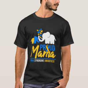 Camiseta Orgulhosa Mamãe Mama Abaixo Síndrome de Consciênci