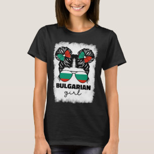 Camiseta Orgulhosa Menina Búlgara Crianças Bandeira da Bulg