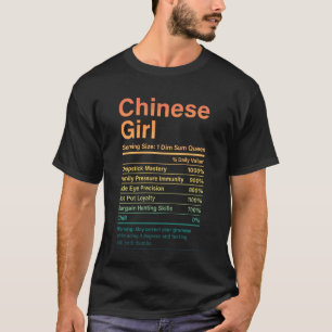 Camiseta Orgulhosa Menina Chinesa com Patrimônio Cultural C