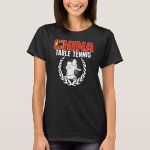 Camiseta Orgulhosa Mesa de Tênis da China  Apoio ao Ping Po