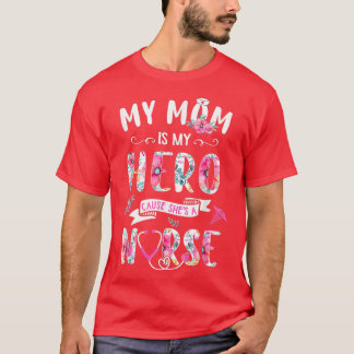 Camiseta Orgulhosa Minha Mamãe É Dia de as mães De Enfermei