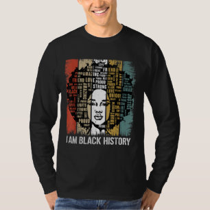 Camiseta Orgulhosa Mulher Americana Africana Afro I Am Blac
