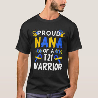 Camiseta Orgulhosa Nana Da Sensibilização Para A Síndrome D