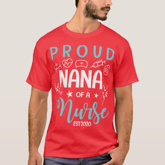 Camiseta Orgulhosa Nana De Uma Enfermeira No Ano 2020 Feliz