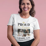 Camiseta Orgulhosa Nana do T-Shirt Formando<br><div class="desc">Camiseta avô de graduação com um quadro de formandos,  5 fotos do seu neto,  o ditado "nana orgulhosa do formando",  seu nome,  local de estudo e ano de aula.</div>