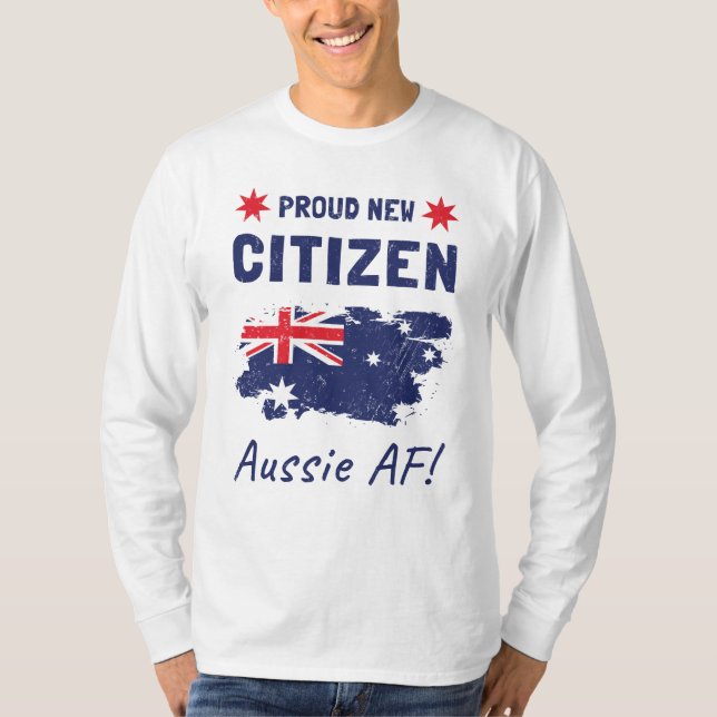 Camiseta Orgulhosa Nova Cidadã Australiana, Cerimônia de Ci (Frente)
