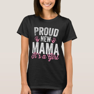 Camiseta Orgulhosa Nova Mamãe É Uma Menina Mãe Prestes a Se