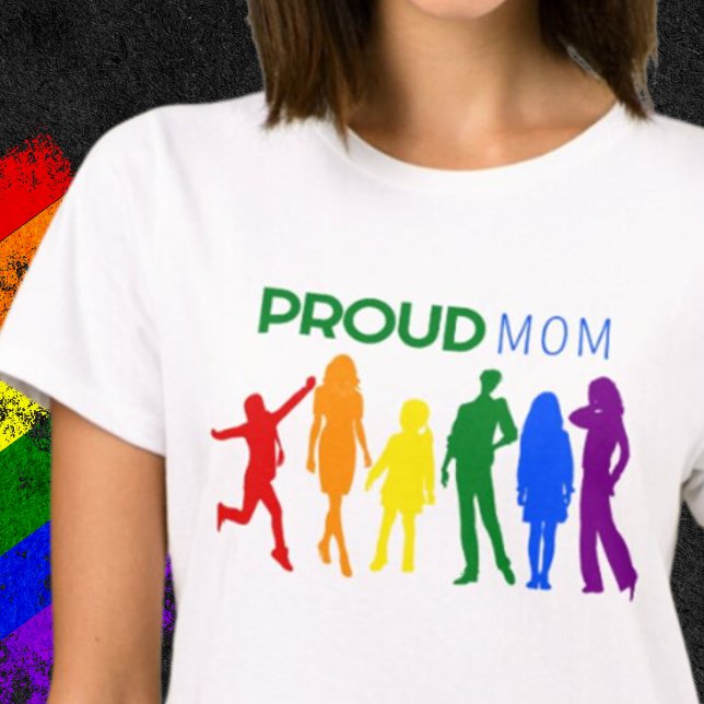 Camiseta Orgulhosa Orgulho gay da MOM Silhouettes (Criador carregado)