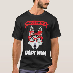 Camiseta orgulhosa por ser uma mãe husky mãe husky