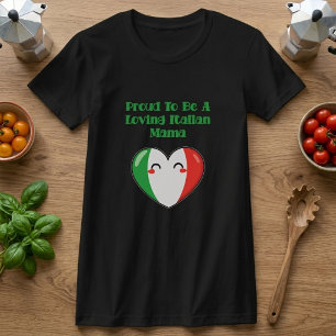 Camiseta Orgulhosa Por Ser Uma Mãe Italiana Amorosa Materni