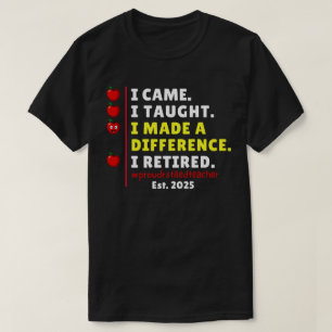 Camiseta Orgulhosa Professora Aposentada em 2025, Aposentad