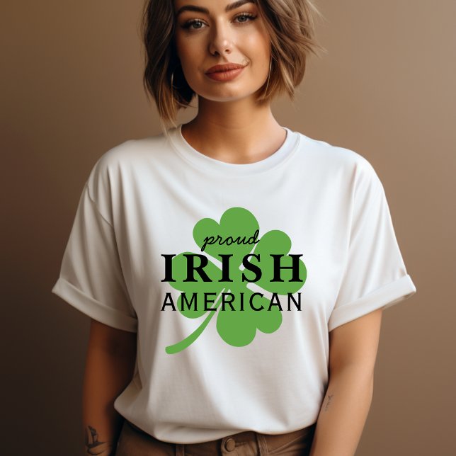 Camiseta Orgulhosa Rua Irlandesa Americana. Dia de Patrick (Criador carregado)