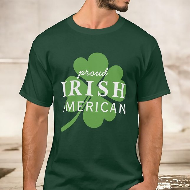 Camiseta Orgulhosa Rua Irlandesa Americana. Dia de Patrick (Criador carregado)