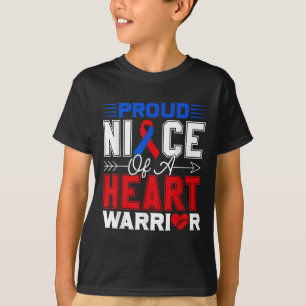 Camiseta Orgulhosa sobrinha de um guerreiro cardíaco, mês d