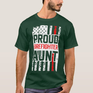 Camiseta Orgulhosa Tia Bombeiro de Apoio à Grécia ou