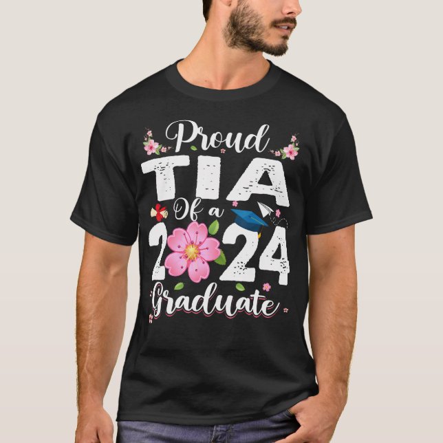 Camiseta Orgulhosa Tia De Uma Classe De Mais velho 2024 For (Frente)