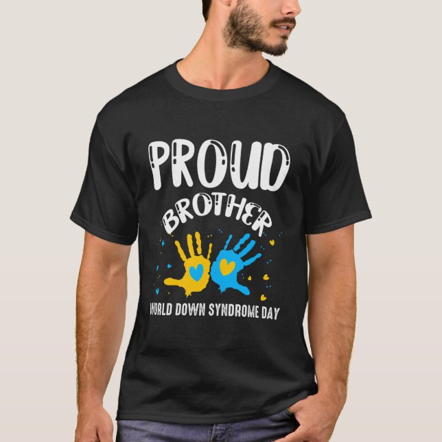 Camiseta Orgulhosa Tia Mundo em Baixo Síndrome de Consciênc (Frente)