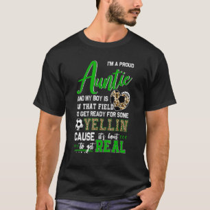 Camiseta Orgulhosa Tia-Tia Soccer Família Correspondente 1