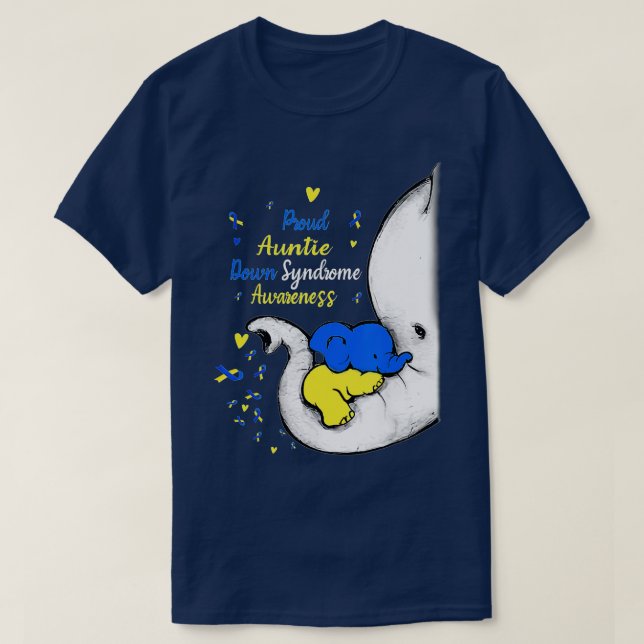 Camiseta Orgulhosa Tuna para Baixo Síndrome de Sensibilizaç (Frente do Design)