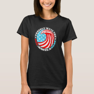Camiseta Orgulhosamente Onde A Praia Vermelha Azul 4 De Jul