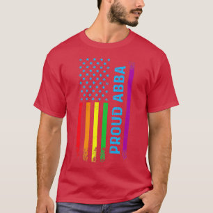 Camiseta Orgulhoso Abba LGBT Sinalizador LGBTQ Arco-Íris Or