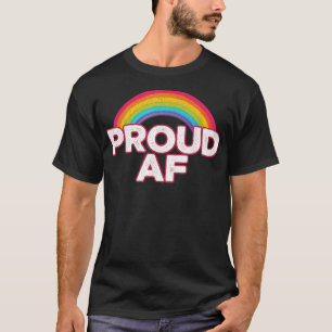 Camiseta Orgulhoso AF Piada gay Orgulho LGBT Arco-íris 