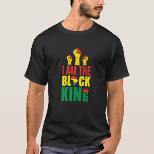 Camiseta Orgulhoso afro-americano Eu sou o Rei Negro Preto