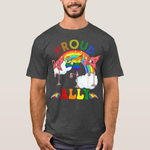 Camiseta Orgulhoso Ally Orgulhosa LGBT Sinalizador do Arco-
