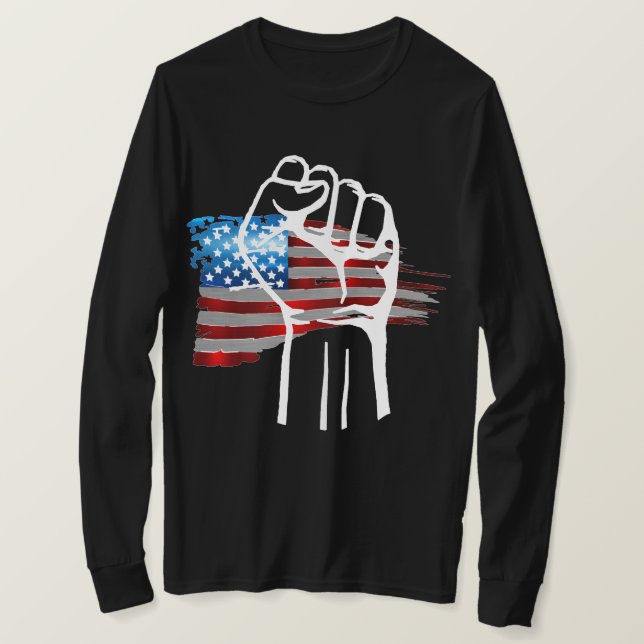 Camiseta ORGULHOSO AMERICANO - branco  (Frente do Design)