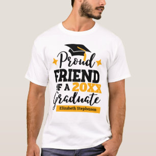 Camiseta Orgulhoso Amigo 2022 formando dourado preto nome d