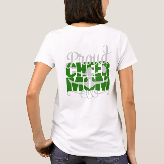 Camiseta Orgulhoso anima mãe em Greenwith monograma name-in (Verso)