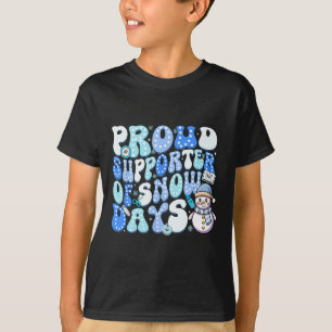 Camiseta Orgulhoso Apoiador De Dias De Neve Professor Engra