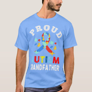 Camiseta Orgulhoso Autismo Avô Autismo Cardíaco Da Consciên